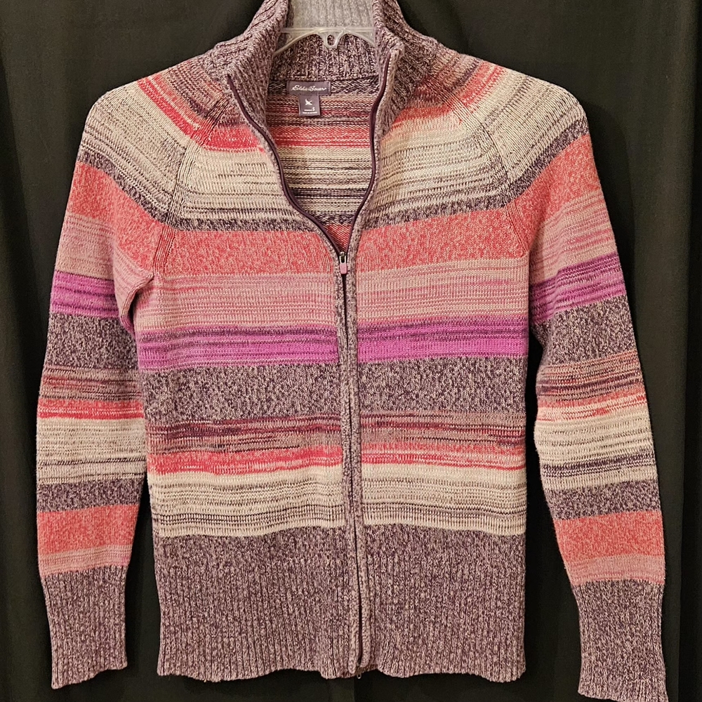 Eddie Bauer Multicolor Striped Cardigan